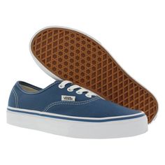 Vans The Authentic, Vans Original And Now Iconic Style, Is A Simple Low Top, Lace-up With Durable Canvas Upper And Vans Original Waffle Outsole. The Vans Authentic Are Perfect For Skaters Or Just For Casual Wear. Size: 6.  Color: Blue.  Gender: unisex.  Age Group: adult. Vans Authentic White, Vans Authentic Black, Vans Original, Authentic Vans, Navy Shoes, Unisex Shoes, Vans Sneakers, Vans Authentic, Box Color