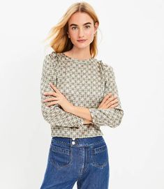 New Clothing Arrivals | Loft Long Sleeve Blouses For Women, Long Sleeve Blouses, Exclusive Clothing, Dress With Cardigan, Grey Shirt