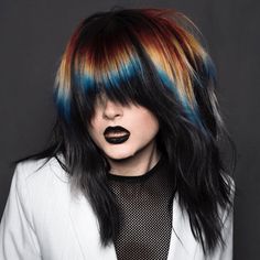 Edgy Hair, Colorful Hair, Creative Hairstyles, Hair Inspo Color, Rainbow Hair, Cool Hair Color, Grunge Hair, Crazy Hair