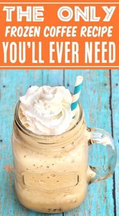 Frozen Coffee Drinks Recipes Coffee Drinks Recipes, Homemade Coffee Drinks, Desserts Oreo, Coffee Smoothie Recipes, Slush Recipes