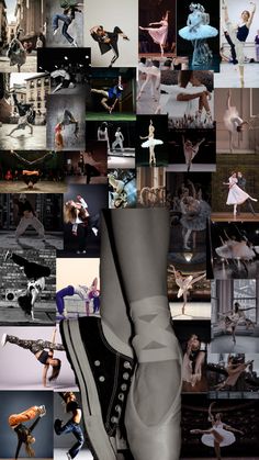 a collage of ballet images with dancers