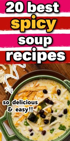 Is there anything better than soup? It’s the perfect comfort food any time of the year. In the cooler months, spicy soup is especially comforting. These spicy soup recipes are a great way to warm up on cool nights, with just enough kick to give your taste buds a treat. Or, you could add a lot of extra spice like us and have your mouth on fire the entire night. Chicken Lime Soup, Spicy Soup Recipes, Spicy Chicken Noodles, Spicy Pumpkin Soup, Guatemalan Recipes, Roast Pumpkin Soup, Tofu Soup, Zucchini Soup