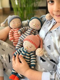 Amigurumi Sleeping Baby / Crochet Doll / Amigurumi Doll / - Etsy Handmade Kids Toys, Baby Doll Pattern, Crochet Dolls Free Patterns, Pola Amigurumi, Crochet Baby Toys, Crochet Animals Free Patterns, Haken Baby, Baby Crochet, Crochet Doll Pattern