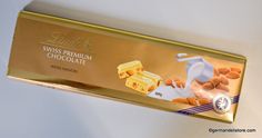 a box of swiss premium chocolate with almonds