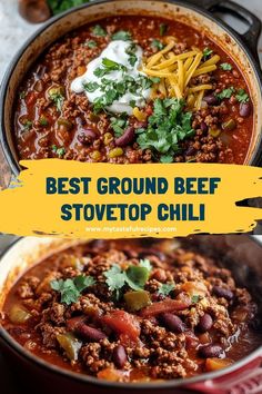 the best ground beef stovetop chili recipe