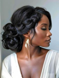 Summer 2024 Hairstyles for Black Women - Easy, Trendy Looks -  #Black #Easy #Hairstyles #Summer #Trendy #Women Check more at https://ifoundaideas.com/wedding/summer-2024-hairstyles-for-black-women-easy-trendy-looks-2/ Black Wedding Hairstyles, Twisted Hair, Engagement Hairstyles, Oval Face Haircuts, Bridal Hair Inspiration, Short Hair Balayage, Hairstyles For Black Women, Short Hair With Bangs, Quick Hairstyles