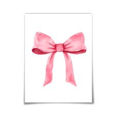 a pink bow on a white background