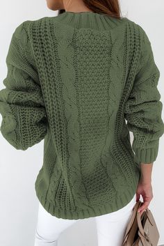 Buttons Weave Knit Cardigan Winter Textured Knit V-neck Cardigan, Winter V-neck Textured Knit Cardigan, Knitted V-neck Sweater For Fall, Solid Knitted V-neck Sweater For Fall, Solid Cable Knit Turtleneck Outerwear, Solid Long Sleeve Cable Knit Sweater Coat, Solid V-neck Chunky Knit Cardigan, Long Sleeve Cable Knit Sweater Coat, Green Cable Knit Cardigan For Fall