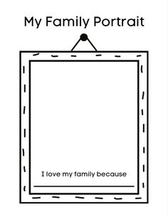 a family portrait is shown with the words i love my family because it's in black and white