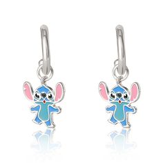 Elevate your style with these Disney Lilo and Stitch Silver Plated Stitch Drop Hoop Earrings. Featuring an adorable Stitch charm dangling from sleek hoop earrings, these accessories add a touch of whimsy to any outfit. Ellie Aesthetic, Stitch Earrings, Drop Hoop Earrings, Disney Lilo, Birthstone Earring, Crystal Drop Earrings, Crystal Drop, Stud Earrings Set, Silver Drop Earrings