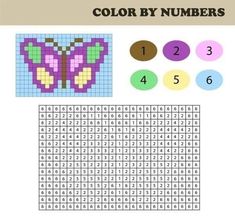 the color by numbers puzzle is shown