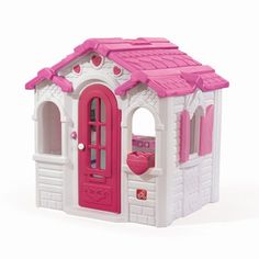 Step2 Sweetheart - playhouse Color: White. Pink Playhouse, Plastic Playhouse, Playhouse Furniture, Outside Playhouse, Toddler Playhouse, Playhouse Kits, Playhouse Plans, Build A Playhouse, Big Doors