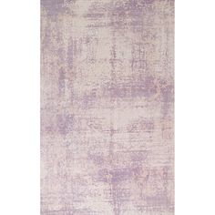 an area rug with faded purple and white paint on the ground, in front of a white background