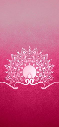 a pink and white background with an ornate design