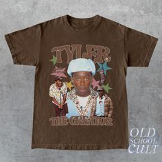 Brown Vintage Shirt, Tyler The Creator Shirts, Tyler The Creator Clothes, Tyler The Creator Sweater, Graphic T-shirts, Celebrity Merch, Tyler The Creator Merch, Tyler The Creator Shirt, Tyler The Creator Outfits