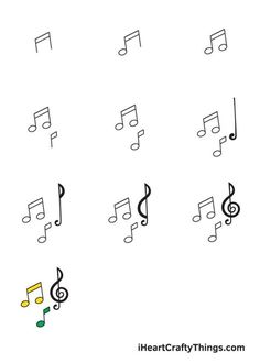 music notes are arranged in the shape of letters