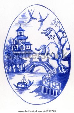 Blue Willow China Pattern, Blue Stuff, Chinoiserie Decorating, White Willow, Blue White Decor, Chinese Design