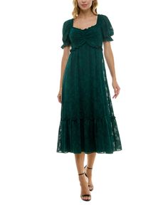 in stock Teal Midi Dress, Daytime Dresses, Sneaker Dress Shoes, Maxi Dresses Casual, Junior Outfits, Neck Ruffle, Junior Dresses, Dillard's, Chiffon Fabric