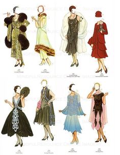 Fashion Paper Dolls, Gatsby Party Outfit, Flapper 1920s, Dolls Printable, 1920s Fashion Women, Patron Vintage, Dolls Art