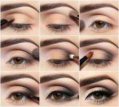 How To Apply Eye MakeUp Step By Step | AmazingMakeups.com Rock Makeup, Natural Makeup For Brown Eyes, Deep Set Eyes, Applying Eye Makeup, Neutral Eyes