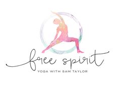 the logo for free spirit yoga with sam taylor, who is an expert in yoga