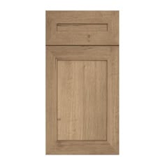 a wooden cabinet door on a white background