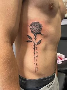 Rub Tattoos Men, Men’s Neck Tattoos Side, Side Tattoos Men Ribs Guys, Back Side Tattoo For Men, Rose Tattoo Men Back, Mens Tattoos Designs, Men’s Side Rib Tattoo, Tattoo Ideas For Men Ribcage, Rose Side Rib Tattoo