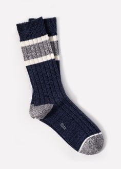 The casual comfy men's boot sock knit with non-itchy wool blend for extra warmth. Varsity stripes on leg design to keep your sock game strong even in colder season. Details: Size Guide One size fits most.Recommended Men's US shoe size 7 - 12, Euro 39 - 45. Materials 80% Acrylic, 9% Wool, 9% Polyester, 2% SpandexMade in China Care Instructions Machine wash cold, no chlorine bleach,hang dry recommended. Mens Chunky Socks, Luxury Winter Socks For Men, Luxury Men's Winter Socks, Mens Socks Fashion, Knit Boot Socks, Socks Design, Handbag Essentials, Sock Game, Striped Socks