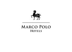 the logo for marco polo hotels, which is located on top of a horse and rider