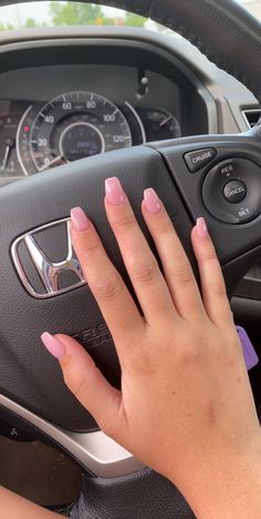 Pink Ish Nails, Coffin Baby Pink Nails, Basic Nails Pink, Simple Nails Coffin, Clear Pink Acrylic Nails, Homecoming Nails Pink, Sqaure Nails, Nexgen Nails, Baby Pink Nails