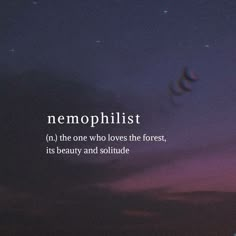 the words nemophilist are written in white on a purple background