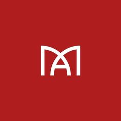 the letter m in white on a red background