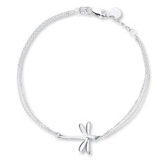 Dragonfly Bracelet Sterling Silver 7.5" Length | Womens Bracelets | Bracelets | Kay