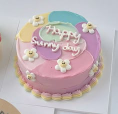 Cute Cake Ideas, 19th Birthday Cakes, Pinterest Cake, Korean Cake, Party Food Buffet, Creative Birthday Cakes, Pretty Birthday Cakes, Painted Cakes, Cute Birthday Cakes