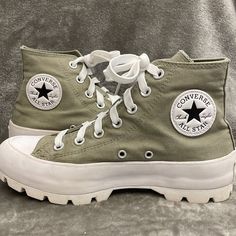 Converse All Star Lugged Sage Green Great Condition, See Pictures Women’s Size 7 Sage Green Pictures, Sage Green Shoes, Sage Green Converse, Converse All Star Lugged, Fire Shoes, All Star Lugged