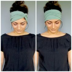 Shop:  www.etsy.com/shop/Suvaya Headband for Women - Turban Headband - Head Wrap  Wear your headband the way you like it: This cotton jersey ribbon allows you to create different headband styles (such as turban or bow) with just a couple of wraps.  Simply wrap the headscarf (in the style of your choice) around your head and tie the ends to a knot or tuck them in. This also allows you to adjust the firmness of the headband. Meaning, other headbands might be too big or too small for you, but this headband can be adjusted to your needs.  Colors: I offer a variety of colors. Please take a look at the pictures or the drop-down menu for color selection. Please note that some colors are limited and cannot be restocked after selling out.  Color on title picture: Shabby Green / Size: small Sizes: l Cheap Casual Headwrap In Headband Style, Head Bands For Thick Hair, Cotton Hair Band Head Wraps For A Wedding, Casual Cheap Headwrap Styled As Headband, Hair Bands For Women Over 60, Cheap Adjustable Headwrap Headband, One Size Fits Most Headband Headscarf, Sewing Headbands Head Wraps, Adjustable Summer Headband