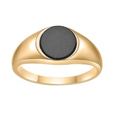 Accessorize in style with this Gemminded 18k gold over sterling silver black onyx signet ring. Click on this JEWELRY & WATCHES GUIDE to learn about fit, styles, materials and more! Accessorize in style with this Gemminded 18k gold over sterling silver black onyx signet ring. Click on this JEWELRY & WATCHES GUIDE to learn about fit, styles, materials and more! FEATURES Width: 8 mm Shank style: straight Nickel safe Metal: sterling silver Plating: 18k gold Finish: polished Packaging: boxedSTONE DET Luxury Onyx Round Signet Ring, Minimalist Onyx Signet Ring For Formal Events, Minimalist Onyx Signet Ring For Formal Occasions, Classic Onyx Ring Jewelry, Minimalist Onyx Signet Ring, Classic Onyx Ring, Modern Gold Onyx Jewelry, Onyx Signet Ring Gift, Onyx Signet Ring For Gift