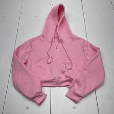 Shein Pink Crop Hooded Zip Up Jacket Women’s Size Medium New Condition Is New In Package See Pics Ls25/24 V30 Lh6 Pink Hooded Jacket With Zipper Closure, Pink Hooded Hoodie With Zipper Closure, Trendy Pink Hooded Jacket With Double-lined Hood, Pink Hooded Winter Jacket With Zipper, Trendy Solid Color Fleece Outerwear, Pink Long Sleeve Hooded Jacket With Detachable Hood, Pink Casual Hooded Jacket With Zipper Closure, Casual Pink Hooded Jacket With Zipper Closure, Casual Pink Hooded Jacket With Zipper