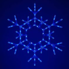 PRICES MAY VARY. [ 36” SNOWFLAKE DECORATION with BLUE NON-TWINKLE LED LIGHTS ] 36-inch folding snowflake decoration lit with 105 blue steady LED lights. 42-inch power cord with fused stackable male plug and 5-inch tail with female plug for end to end connections. [ FOLDING DESIGN for CONVENIENT USE ] Durable, lightweight polypropylene frame snaps open for display, folds closed for compact storage. 2-SIDED; lights can be seen from both sides. IDEAL FOR HANGING DISPLAY with string or clear wire (n Large Snowflake Decorations, Snowflake Christmas Lights, Snowflake Decoration, Decorations Lights, Holiday Lights Display, Snowflake Lights, Outdoor Light Bulbs, Blue Lights, Blue Led Lights