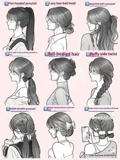 Types Of Hairstyles Names, Ponytail Drawing, Hairstyles Names, Cool Hair Designs, Short Curly Hairstyles, Hairstyle For Men, Hair Style Korea, Hairstyle Names, Face Shape Hairstyles