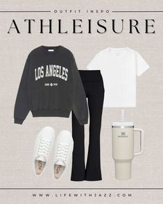 Grad School Outfit, Sweatshirt Outfit, Athleisure Outfits, Anine Bing, White Blazer