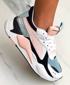 Black Nike Sneakers, Pink Nike Shoes, Puma Rs-x, Black Nike Shoes, Pink Nike, Pink Sneakers