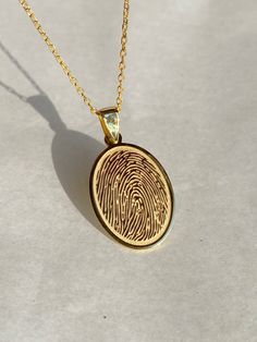 "FINGERPRINT NECKLACE Material: High Quality Solid 925 Sterling Silver Finish: Sterling Silver / Gold / Rose Gold All pieces will come with a 2\" extension chain so you can fine tune the fit. ♡ The most unique jewelry you can find, perfect gift for you and your loved one. ♡ All of our jewelry is handcrafted with enthusiasm and great care in our workshop. ► HOW TO ORDER * Simply use the -ASK A QUESTION- or -CONTACT SHOP OWNER- button to send us a picture before or after purchasing. * To acquire a Fingerprint Necklace, Traditional Ink, River Edge, Fingerprint Jewelry, Custom Memorial, Charm Necklaces, Etsy Personalized Gifts, Engraved Necklace, Business Gifts