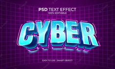 Premium PSD | Cyber blue text effect Text Emotes, Blender Ideas, Adobe Illustrator Design, Text Template, Blue Text, Motion Graphics Inspiration