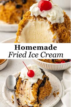 this homemade fried ice cream is so good and easy to make