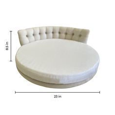 an image of a bed with a mattress on the bottom and measurements for it to be placed