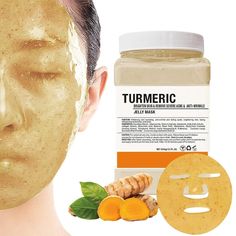 TurmeGlow Revitalizing Turmemic Jelly Mask / 23 oz. - 650 grams by Jeluxe Masks Face Mask Powder, Jelly Face Mask, Aloe Vera Jelly, Rubber Face Mask, Turmeric For Skin, Gel Face Mask, Spa And Salon, Jelly Mask, Mask Powder