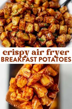 crispy air fryer breakfast potatoes are the perfect side dish