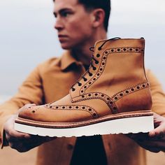 Grenson | British designer shoes handmade for men & women since 1866 Mens Brogue Boots, Workwear Boots, Designer Shoes For Men, Lace Shoes, Fashionable Snow Boots, Bespoke Shoes