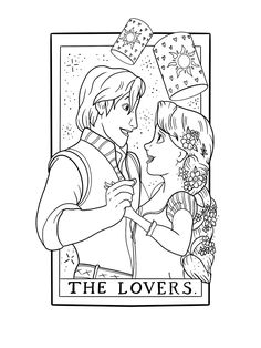 the lovers coloring page for kids